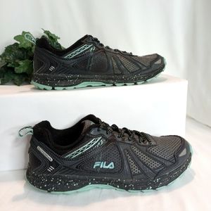 FILA All- Terrain Black & Teal Athletic. Size 8